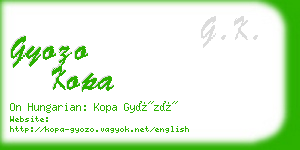 gyozo kopa business card